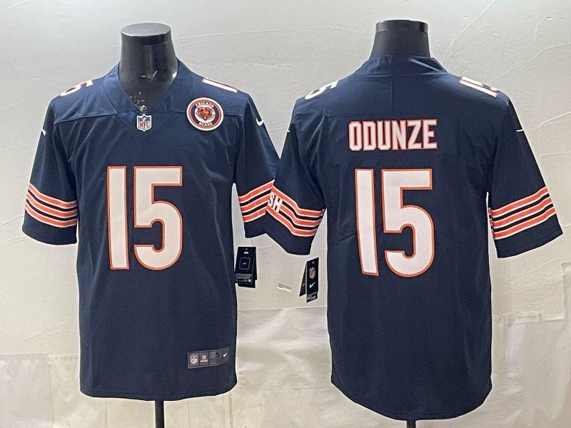 Men 2026 Chicago Bears #15 Odunze blue 2th generation Nike Limited NFL Jersey style 005->chicago bears->NFL Jersey